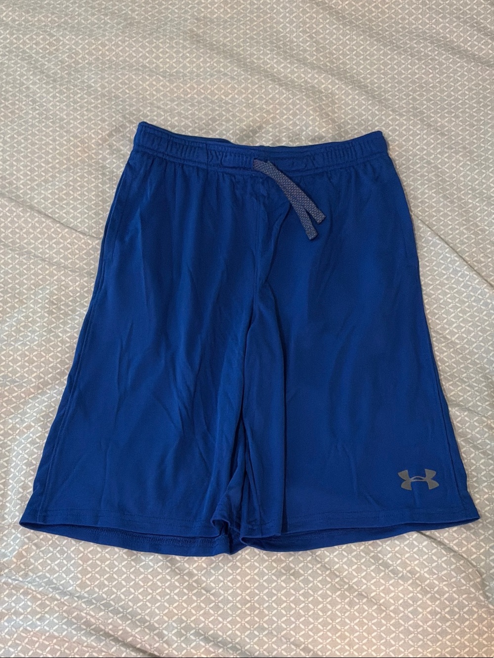 Under Armour Blue Athletic Training Shorts with Reflective Logo